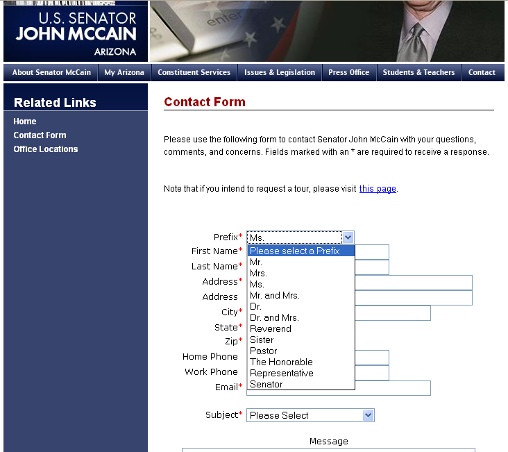 McCain_Contact_Form