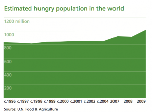 Estimated hungry population in the world