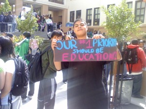 Students rally for better education in California, but it’s still unclear if charter schools are the solution. Photo by  Benjamin Chun