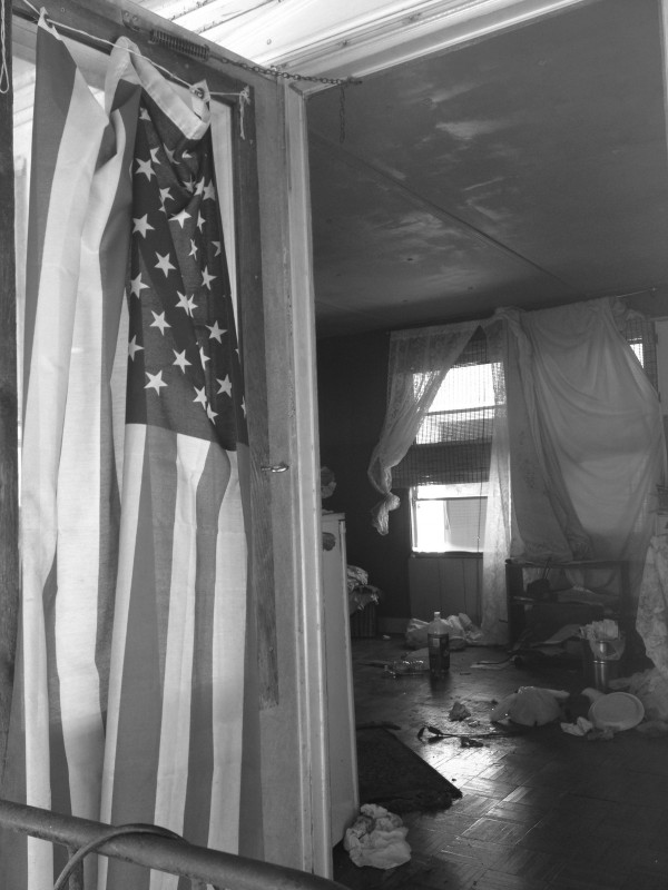 Interior of Francis’ home. Francis’ home, like many others, was too old to move. Francis was blind, completely homebound, and unable to walk without assistance. She explained that her independence was the most important thing to her, and she was able to live alone comfortably because she was so familiar with the layout of her small mobile home. Now it is abandoned. Anne: “I knew it was gonna come but, I am all by myself. It makes it harder that way, to be all by yourself ...You can't [imagine], unless you're my age and you go through the same thing… I'll get through it. I'll get by. When you get to be my age, then you will see how hard it is.” © Esther Sullivan