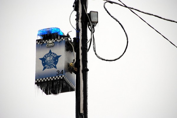 Chicago Police Blue Light by Tripp via Flickr CC. https://flic.kr/p/7q6TSc