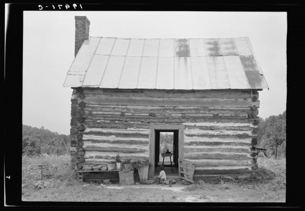 Negro sharecropper house. "They treat us better here than where we did live. No privy in sight, had to get water from the spring, so far away that the man was gone twenty minute getting a bucket of water." Person County, North Carolina.