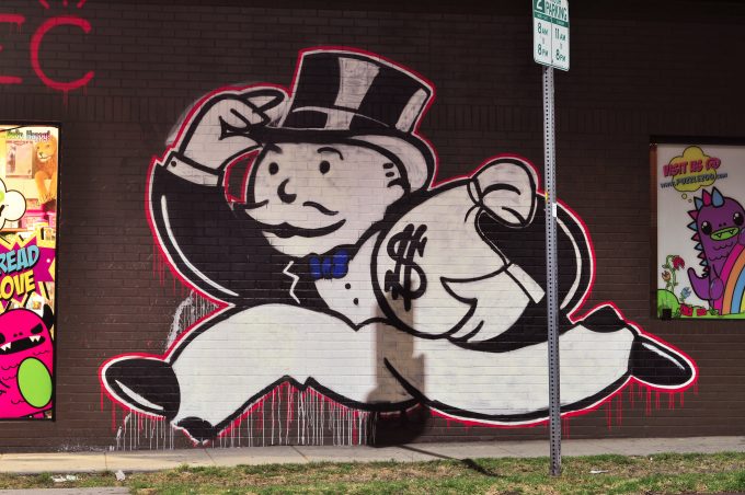 As this L.A. graffiti shows, without transparency, voters asume taxes only work to the benefit of the rich. <a href="https://flic.kr/p/eZmHq7">aisletwentytwo, Flickr</a>